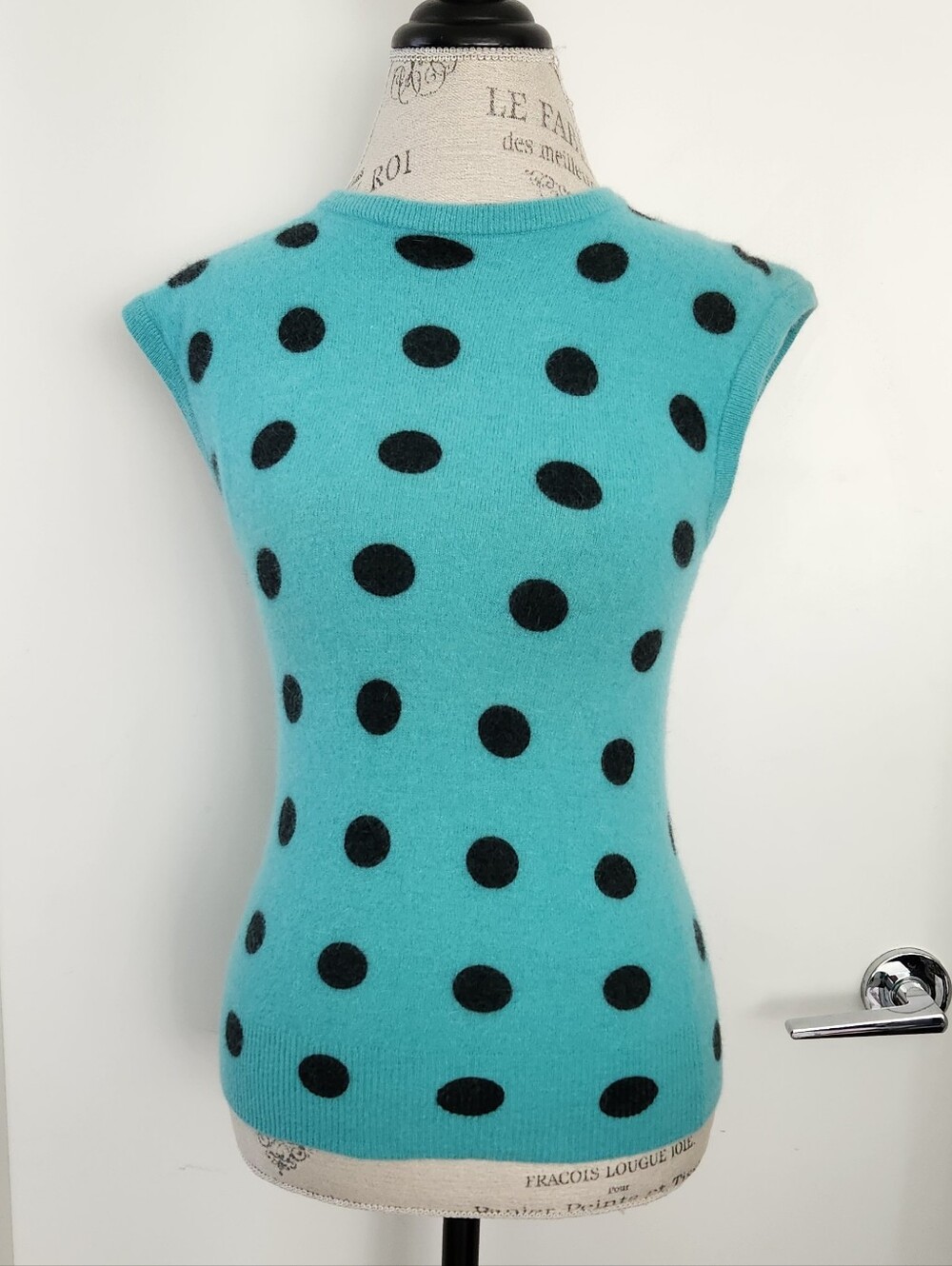 80s Polkadot Lamb Wool Sweater Vest